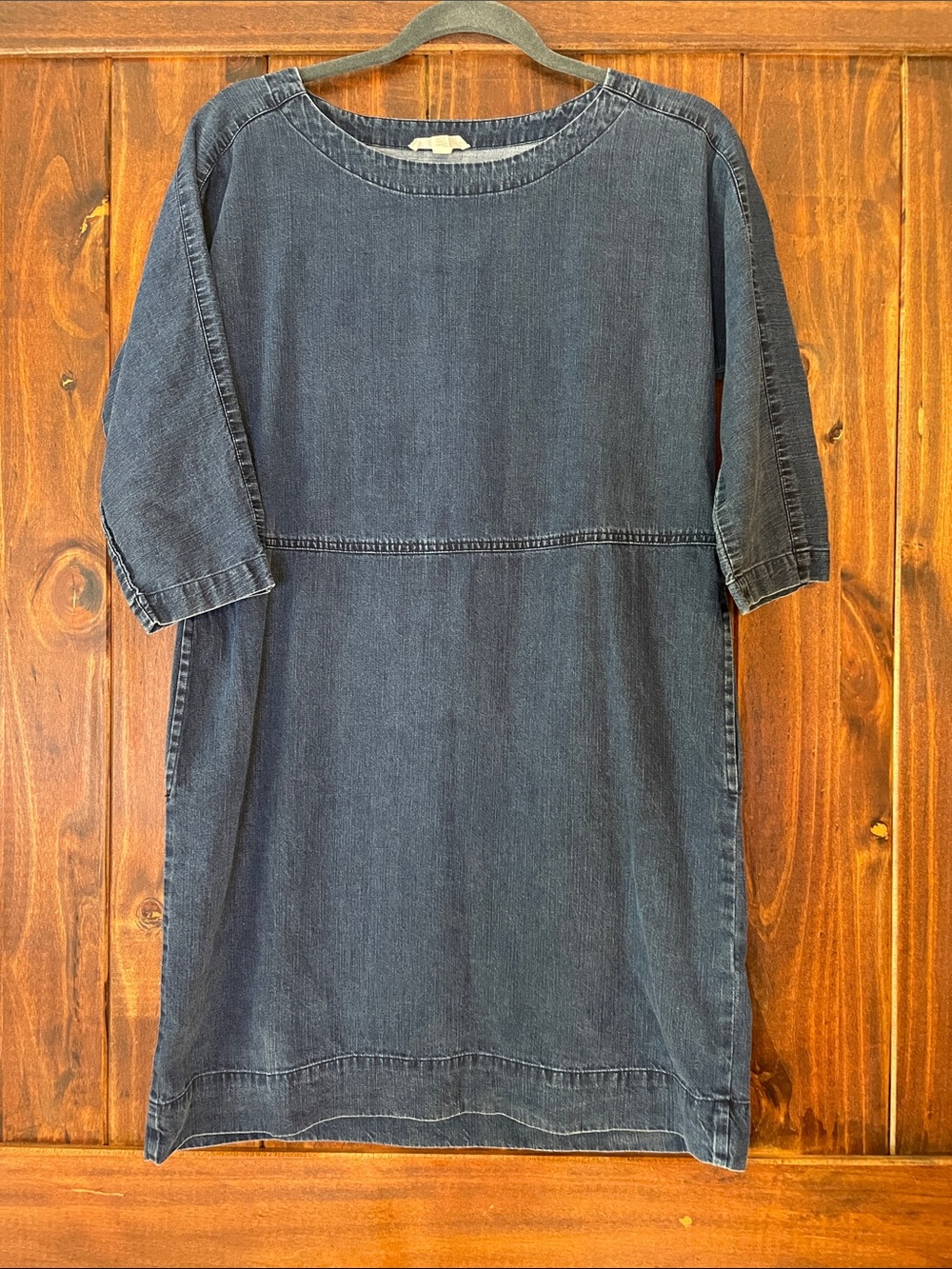 Eileen Fisher Dark Indigo Denim Dress SzPP